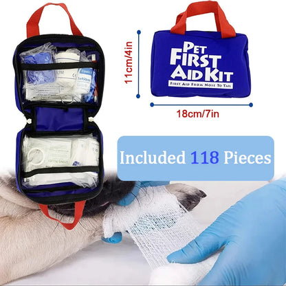 118pcs Pet First Aid Kit