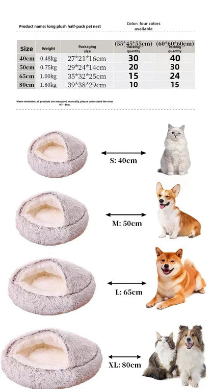 Warm Plush Semi-Enclosed Nest Bed