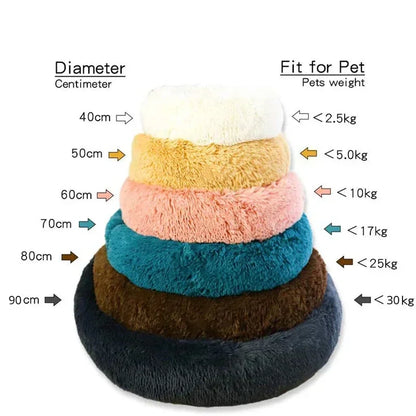 Super Soft Plush Donut Bed