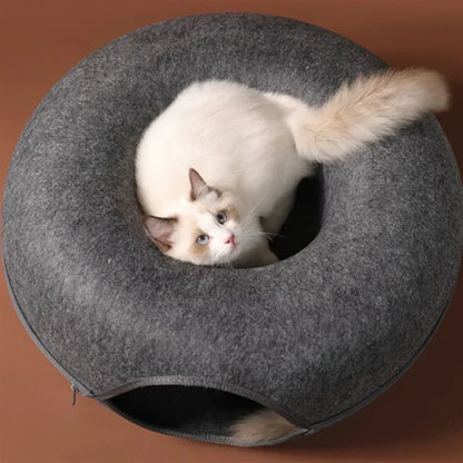 2-in-1 Felt Donut Bed