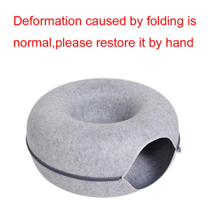 2-in-1 Felt Donut Bed