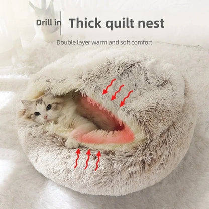 Warm Plush Semi-Enclosed Nest Bed