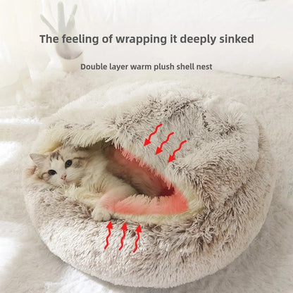 Warm Plush Semi-Enclosed Nest Bed