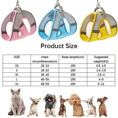 Adjustable Harness Leash Set