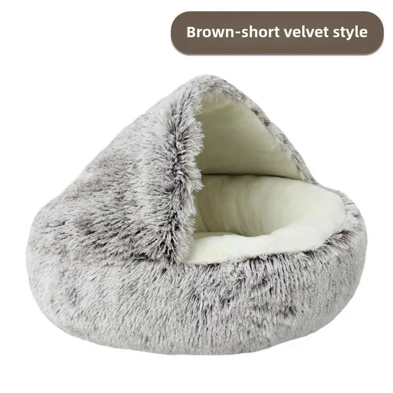 Warm Plush Semi-Enclosed Nest Bed