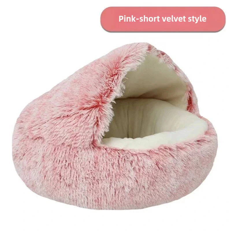 Warm Plush Semi-Enclosed Nest Bed