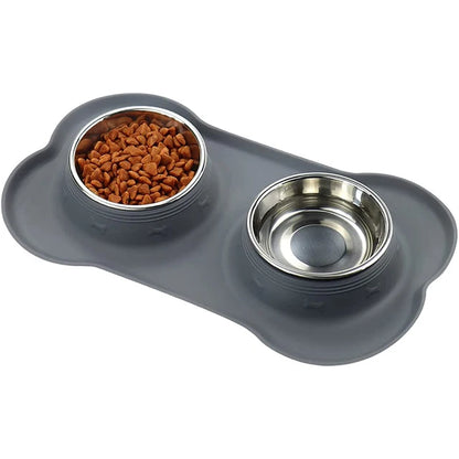 Double Stainless Steel Bowl