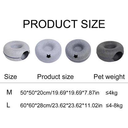 2-in-1 Felt Donut Bed