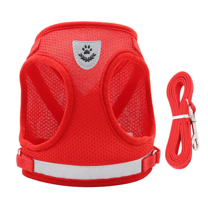 Reflective Escape-Proof Harness Leash Set