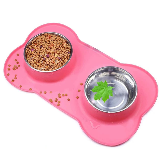 Double Stainless Steel Bowl