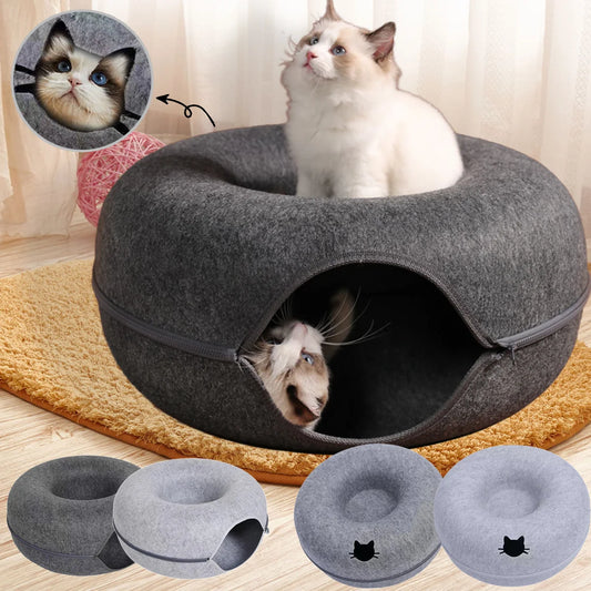 2-in-1 Felt Donut Bed