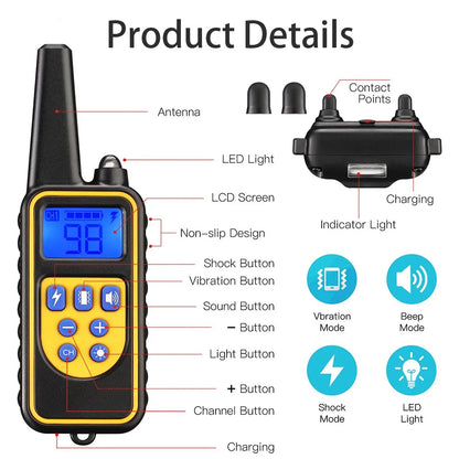 800m Waterproof Training Collar