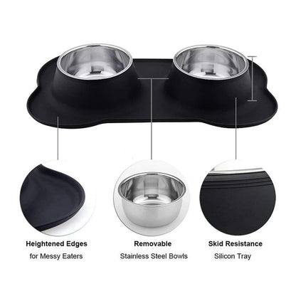 Double Stainless Steel Bowl