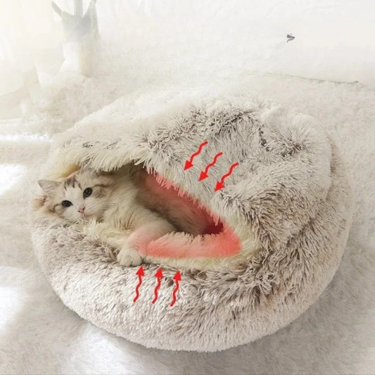 Warm Plush Semi-Enclosed Nest Bed
